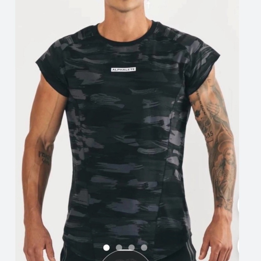Alphalete Velocity Tank Top Men's Small Camo Athletic Gym Breathable Active